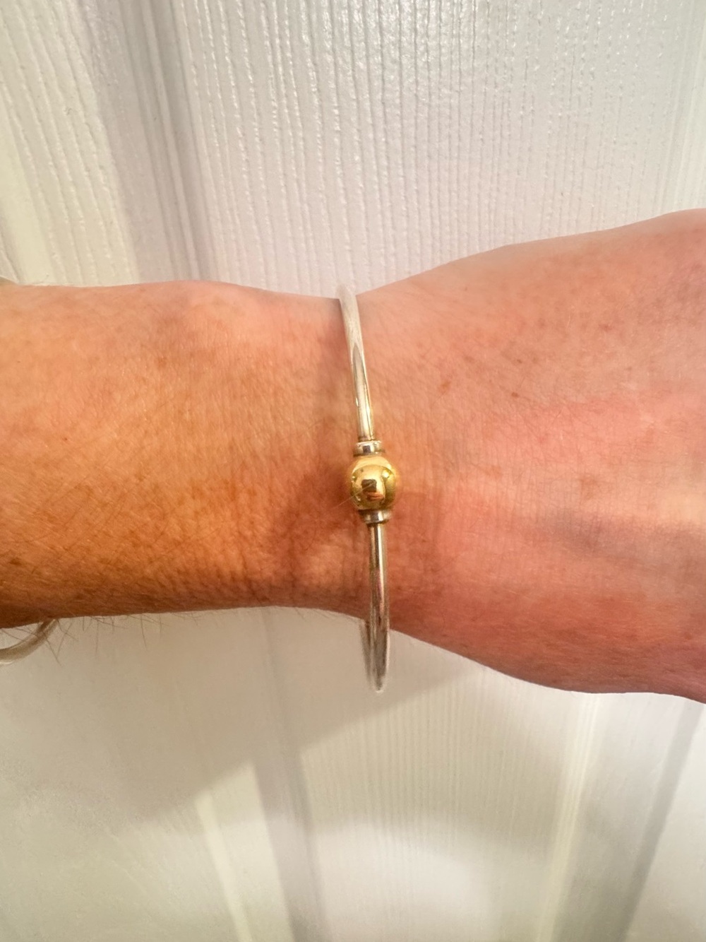 Eden Hand Arts original screwball bracelet in sterling and 14k - Picture 5 of 5